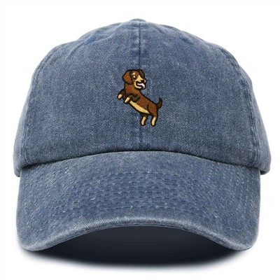 Dalix Dachshund Embroidered Cotton Dad Hat Casual Adjustable Baseball Cap for Dog Lovers Womens