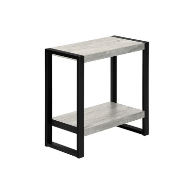 FONTOI 2-Tier Rectangle Side Table, Nightstand, Bedside Table, for Entryway, Sofa, Living Room, Bedroom, Grey, 12"*23.75"*23.75"