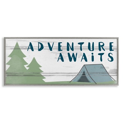 Stupell Industries Adventure Awaits Camping Scene, 30" x 13"