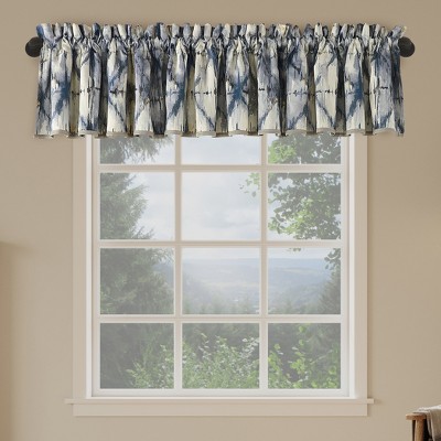 No. 918 1pc 54"x18" Keaton Geometric Print Room Darkening Rod Pocket Curtain Valance Gray