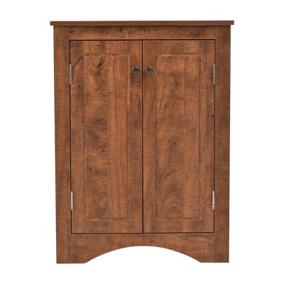 Tramull Triangle Corner Storage Cabinet, Adjustable Shelf Freestanding Organizer for Bathroom & Kitchen
