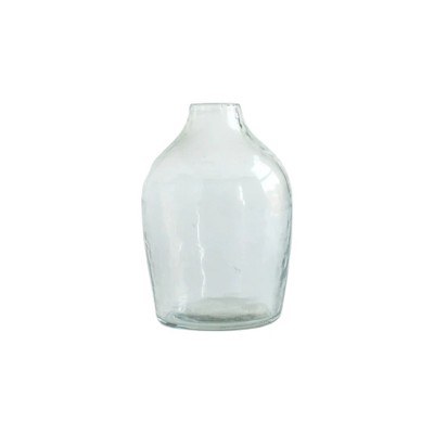 Slickblue Handcrafted Hammered Glass Bud Vase, Available in Multiple Color & Size Options, Ideal for Flower Display