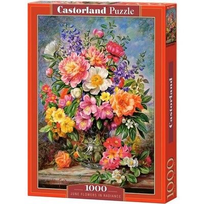 1000 Piece Jigsaw Puzzle, June Flowers in Radiance, Flower and plants Puzzle, Painting Puzzle, Adult Puzzles, Castorland C-103904-2
