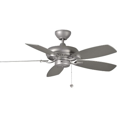 Monte Carlo Max II 5 Blade Ceiling Fan with Pull Chain, Brushed Pewter, 44" Wide
