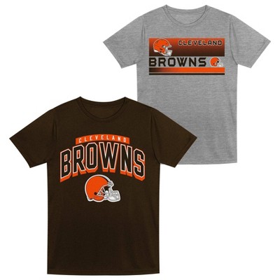 NFL Cleveland Browns Toddler Boys' Gray 2pk T-Shirt