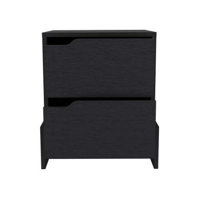 TIRAMISUBEST Nightstand with 2 Drawers, Sturdy Base for Traditional Bedrooms