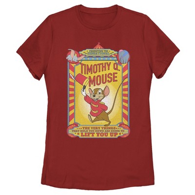 Women's Dumbo Timothy Q. Mouse Circus Poster T-Shirt