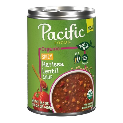 Pacific Foods Organic Spicy Harissa Lentil Soup Plant Based - 16.3oz