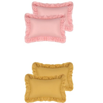 Unique Bargains Bedding Triple Ruffle Envelope Closure Pillowcases 20" x 30" 4 Pcs
