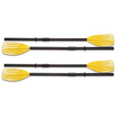 Intex 48" Paddles Plastic Ribbed French Oars Set for Inflatable Boat (2 Pairs)