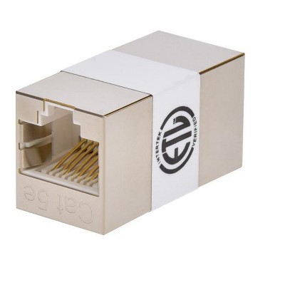 Monoprice Cat5e RJ45 Modular Shielded Inline Coupler, Silver