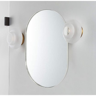 KTMBDW Oval Mirror, Mirror for Wall, Oval Mirrors for Bathroom in aluminum alloy Hangs Vertical or Horizontal Ideal for Limited Space