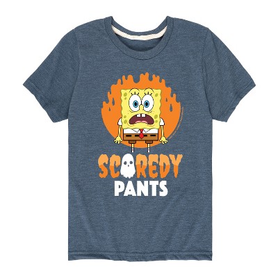Boys' - SpongeBob SquarePants - SpongeBob Scaredy Pants Short Sleeve Graphic T-Shirt