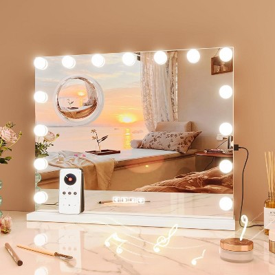 Vanity Mirror with Lights, LED Makeup Mirror with 3 Color Modes, Touch Control & 360° Rotation, for Bedroom & Tabletop Use