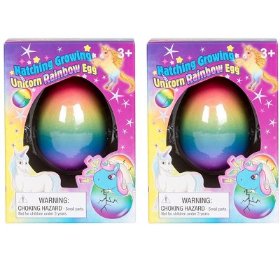 YMCtoy - Surprise Growing Hatching Unicorn Rainbow Eggs, Set of 2