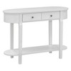 Homy Casa Console Table with Drawers and Bottom Shelf, White - 4 of 4