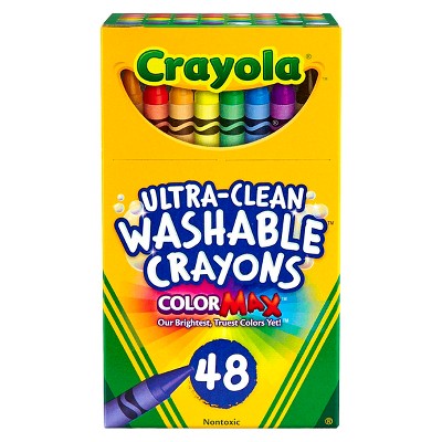 Crayola 48ct UltraClean Washable Crayons Art Classroom Must Haves for Teachers Kids School Supplies Coloring Gift Ages 3+