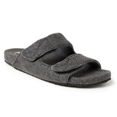 Dearfoams Men's Maddox Wool Blend Double Band Slide Slipper