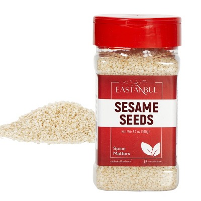 Eastanbul Sesame Seeds, Hulled White Sesame Seeds, 6.7oz