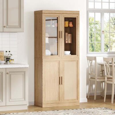 PexFix Wood Kitchen Storage Pantry Cabinet with Adjustable Shelves