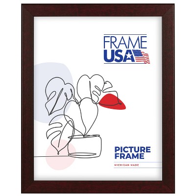 Corporate Thin Red Mahogany Single Image Picture Frame