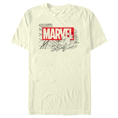 Men's Spider-Man Classic Logo Sketch T-Shirt