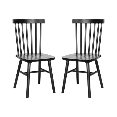 Flash Furniture Ingrid Set of 2 Commercial Grade Windsor Dining Chairs, Solid Wood Armless Spindle Back Restaurant Dining Chairs
