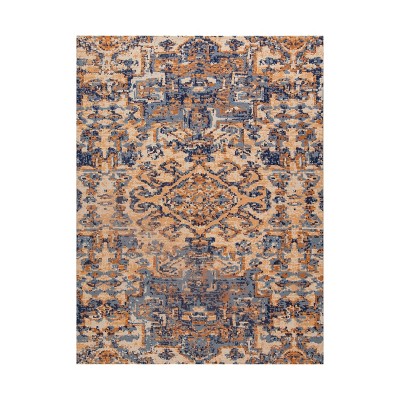 36"x48" Onondaga 1/4" Rug'D Chair Floor Mat Blue/Orange - Anji Mountain: Durable, Indoor, Felt Backing, Spot Clean