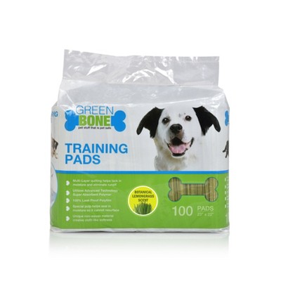 Greenbone Training Pads - Leak Proof - Lemongrass Scent - 100 Count
