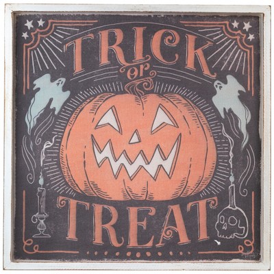 Northlight Trick or Treat Jack O Lantern Halloween Wall Sign - 18.75"