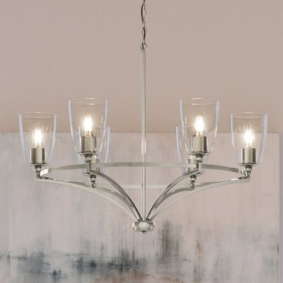 Urban Ambiance Luxury Transitional Chandelier 14''H x 30''W,  Brushed Nickel Finish,  Coronado Collection, UHP4263