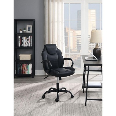 NicBex Adjustable Office Chair with Wheels and Lumbar Support,Ergonomic Computer Chair,Faux Leather Swivel Desk Chair for Adult,Student