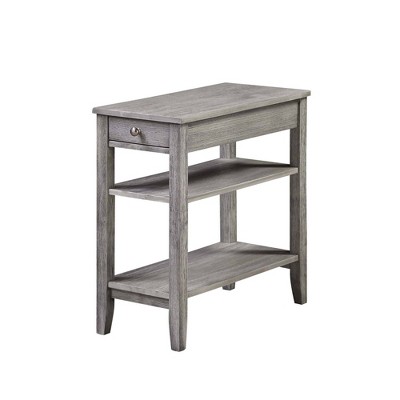 American Heritage 3 Tier End Table with Drawer - Breighton Home