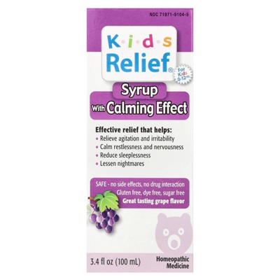 Homeolab USA Kids Relief®, Syrup with Calming Effect, 0-12 Years, Grape, 3.4 fl oz (100 ml)