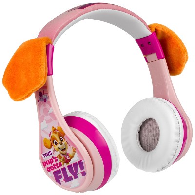 eKids Paw Patrol Skye Bluetooth Headphones, Wireless Headphones with Microphone Includes Aux Cord – Multicolor (PW-B52SK.EXv24ECB)