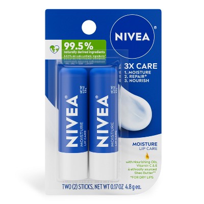 Nivea Moisturizing Lip Balm - 0.34oz/2pk