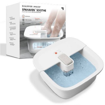 Sharper Image SpaHaven Sooth Foot Bath with Heated Massage with Pumice Stone and Splash Guard