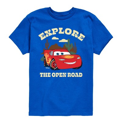 Boys' - Cars - Lightning McQueen Explore The Open Road Short Sleeve Graphic T-Shirt