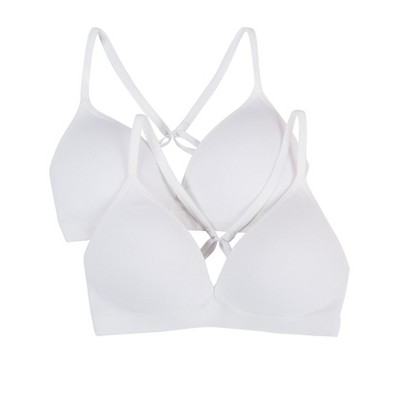 Fruit of the Loom Girls' Seamless Trainer Bra with Removable Modesty Pads 2-pack