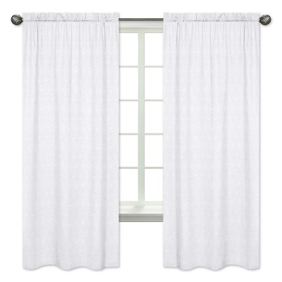 Sweet Jojo Designs Window Curtain Panels 84in. Eyelet White