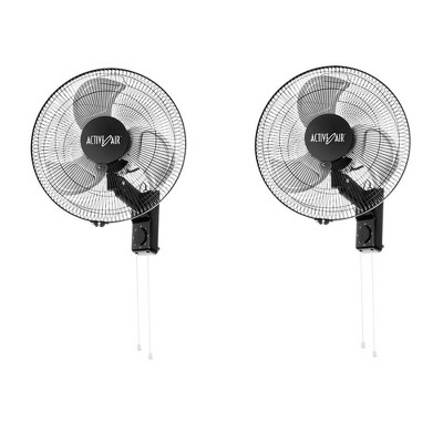 Active Air Speed Heavy-Duty Industrial Metal Wall Mountable Oscillating Quiet Tilting Fan