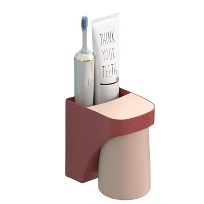 Kitcheniva Wall Mounted Toothbrush Holder & Magnetic Cup