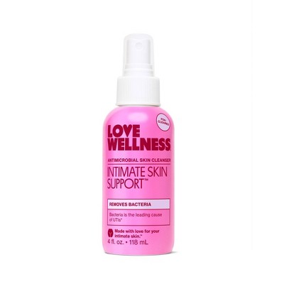 Love Wellness Intimate Skin Support Antimicrobial Skin Cleanser - 4 fl oz