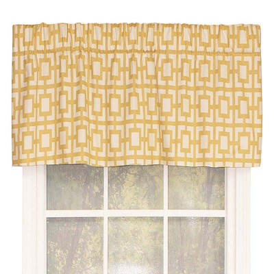 RLF Home Gigi Tailored Window Treatment Premium Quality Valance Saffron 3" Rod Pocket 50" x 14" Yellow