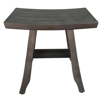 CoastalVogue® Satori® 18" Teak Wood Shower Bench in Antique Gray Finish