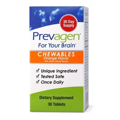 Prevagen Regular Strength Chewables 10mg, Orange - 30 Tablets, 1 Month Supply | For Your Brain with Apoaequorin & Vitamin D
