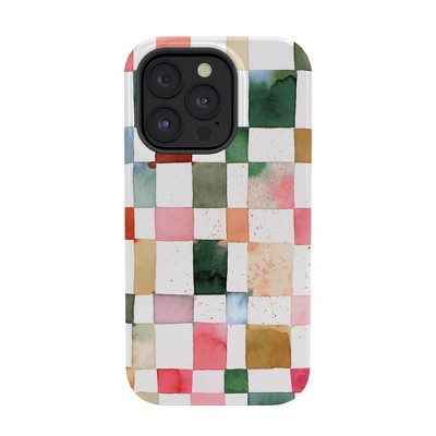 Ninola Design Watercolor checker Yuletide Tough Tough iPhone 15 Case - Society6