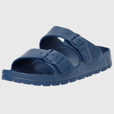 Alpine Swiss Mens Double Strap Slide Sandals EVA Flat Casual Comfortable Shoes