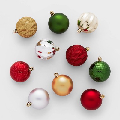 100pc Shatter-Resistant Round Christmas Tree Ornament Set - Wondershop™