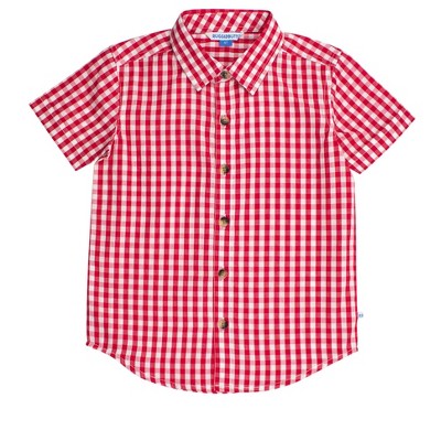 RuffleButts Toddler Short Sleeve Button Down Shirt